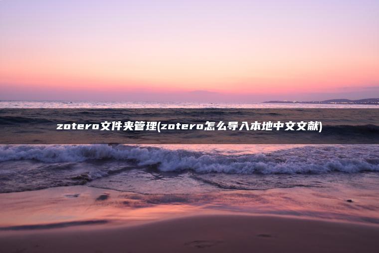 zotero文件夹管理(zotero怎么导入本地中文文献)