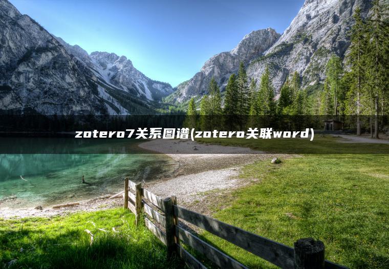 zotero7关系图谱(zotero关联word)