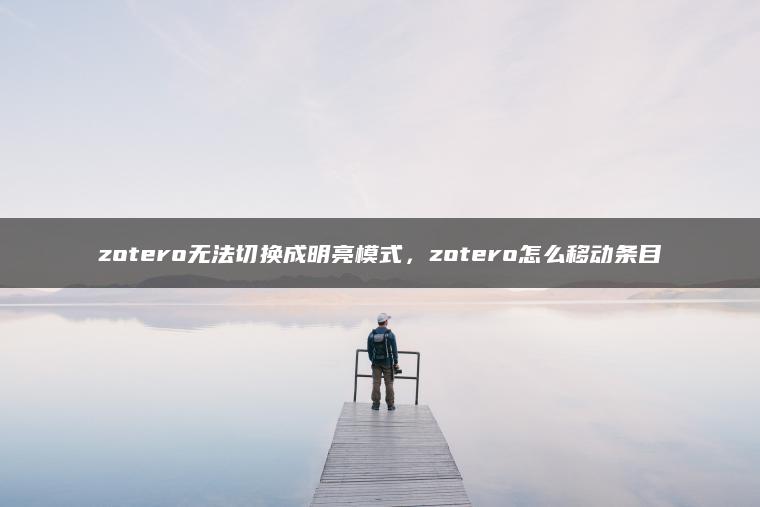 zotero无法切换成明亮模式，zotero怎么移动条目