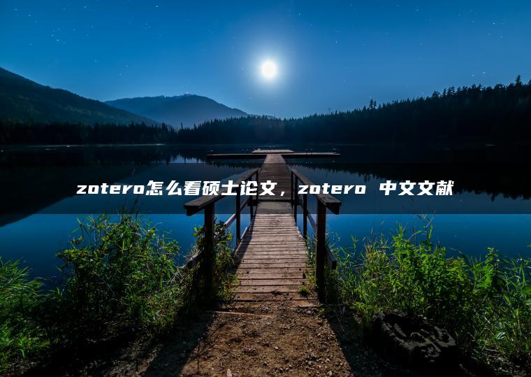 zotero怎么看硕士论文，zotero 中文文献