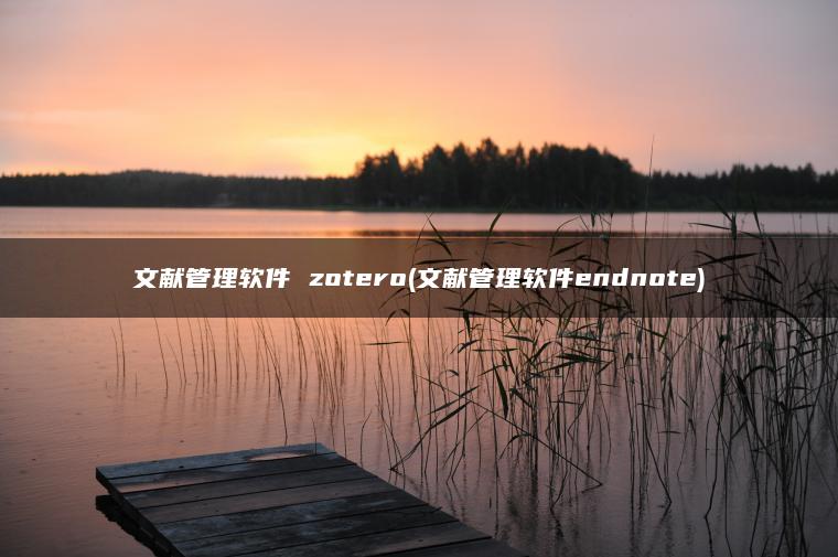 文献管理软件 zotero(文献管理软件endnote)