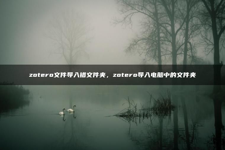 zotero文件导入错文件夹，zotero导入电脑中的文件夹