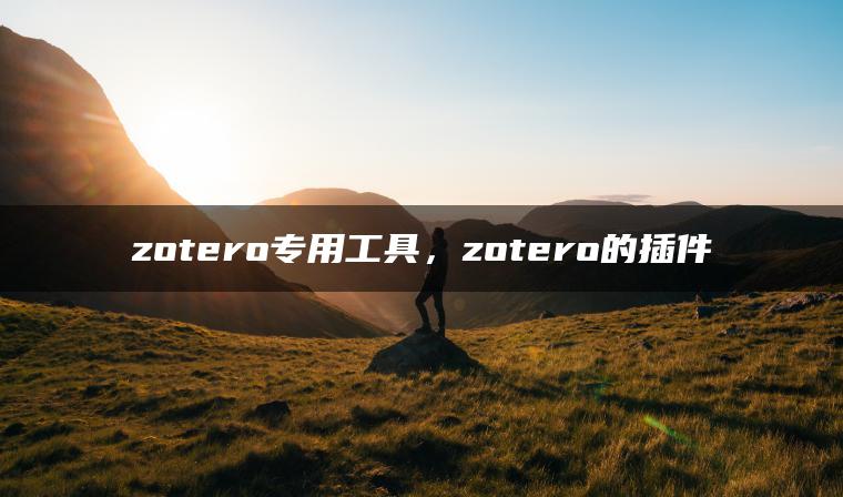 zotero专用工具，zotero的插件