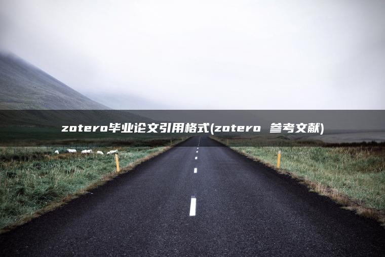 zotero毕业论文引用格式(zotero 参考文献)