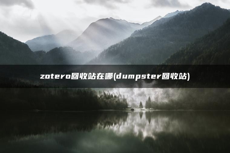 zotero回收站在哪(dumpster回收站)