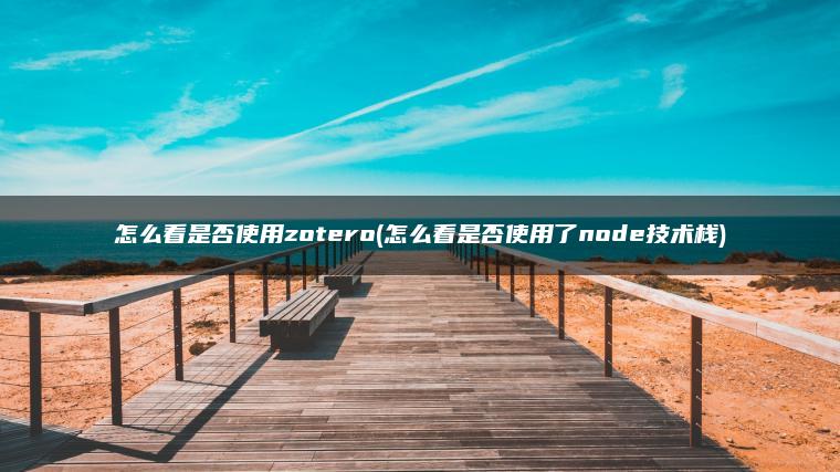 怎么看是否使用zotero(怎么看是否使用了node技术栈)