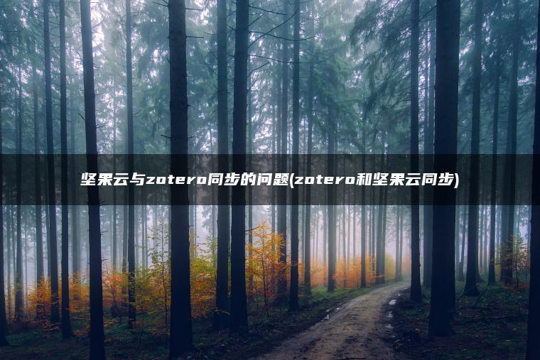 坚果云与zotero同步的问题(zotero和坚果云同步)