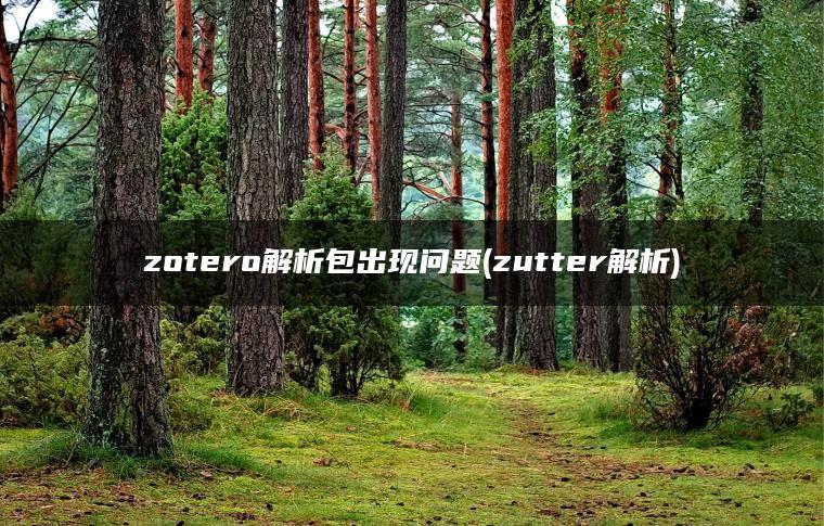 zotero解析包出现问题(zutter解析)