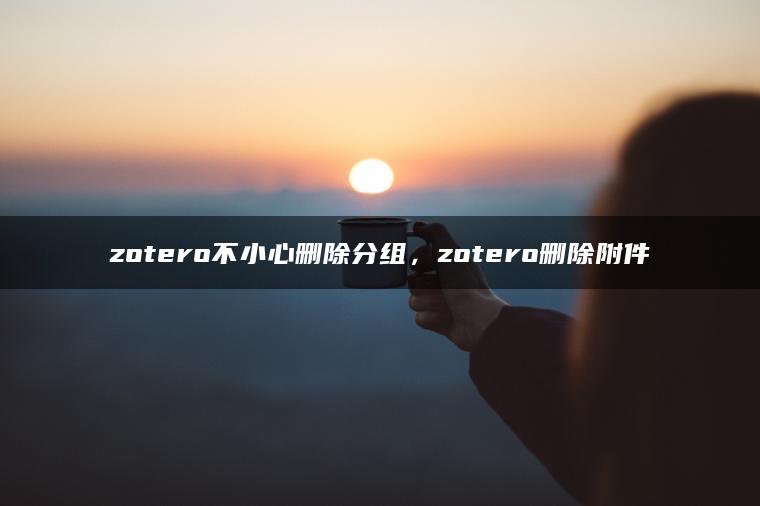 zotero不小心删除分组，zotero删除附件