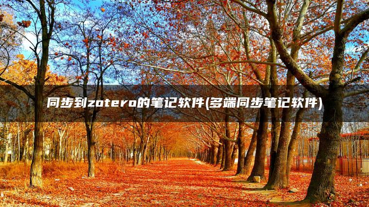 同步到zotero的笔记软件(多端同步笔记软件)