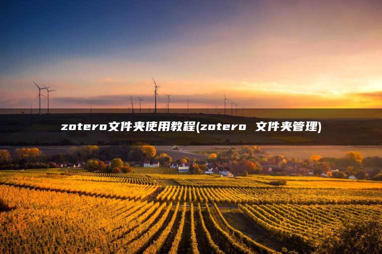 zotero文件夹使用教程(zotero 文件夹管理)