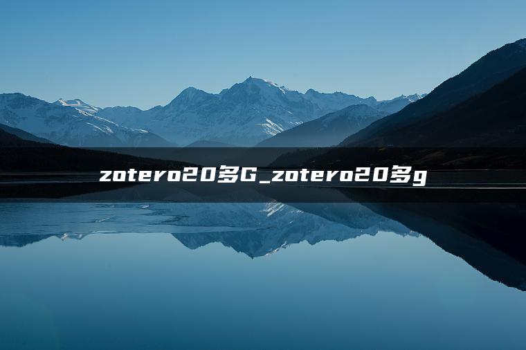 zotero20多G_zotero20多g