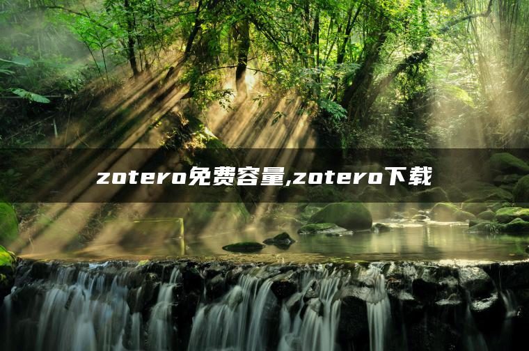 zotero免费容量,zotero下载