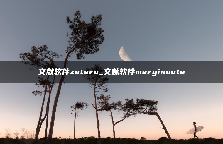 文献软件zotero_文献软件marginnote