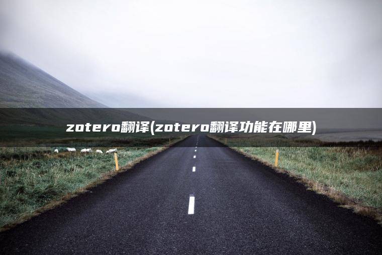 zotero翻译(zotero翻译功能在哪里)